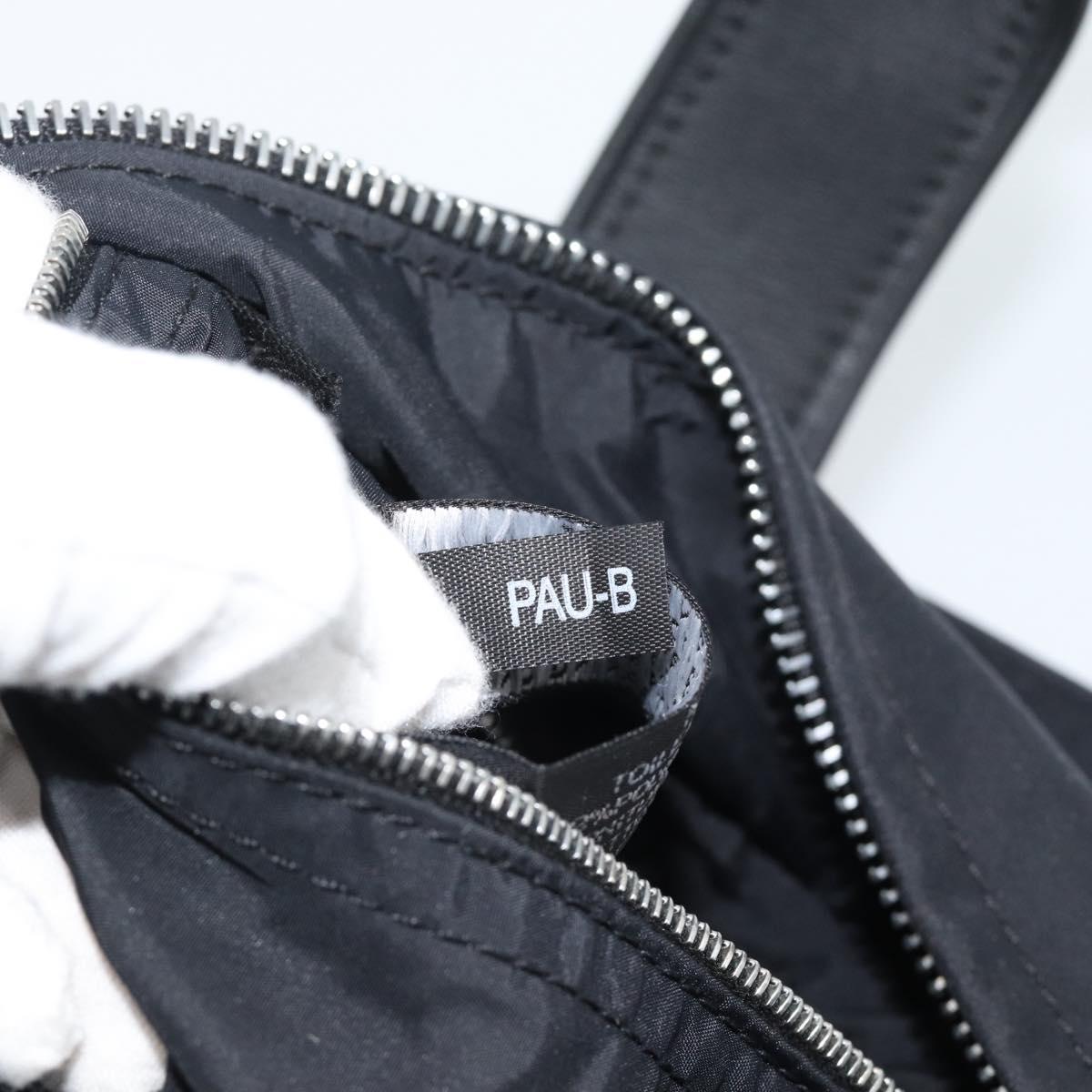 HERMES Acape Luco PM Hand Bag Nylon Black Auth 189796