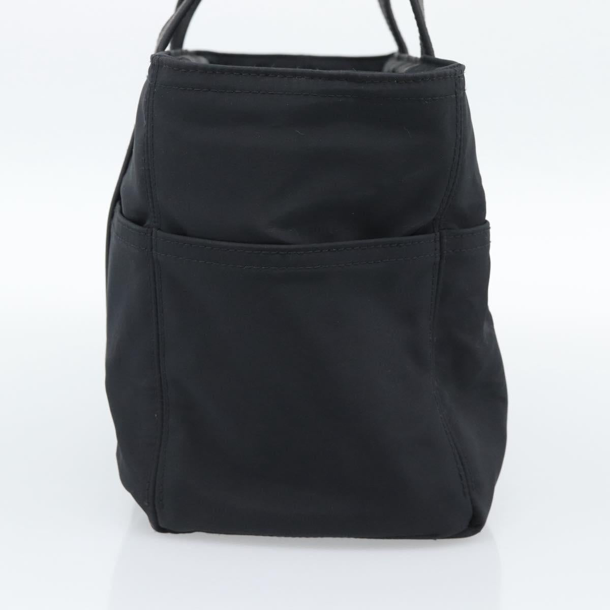HERMES Acape Luco PM Hand Bag Nylon Black Auth 189796