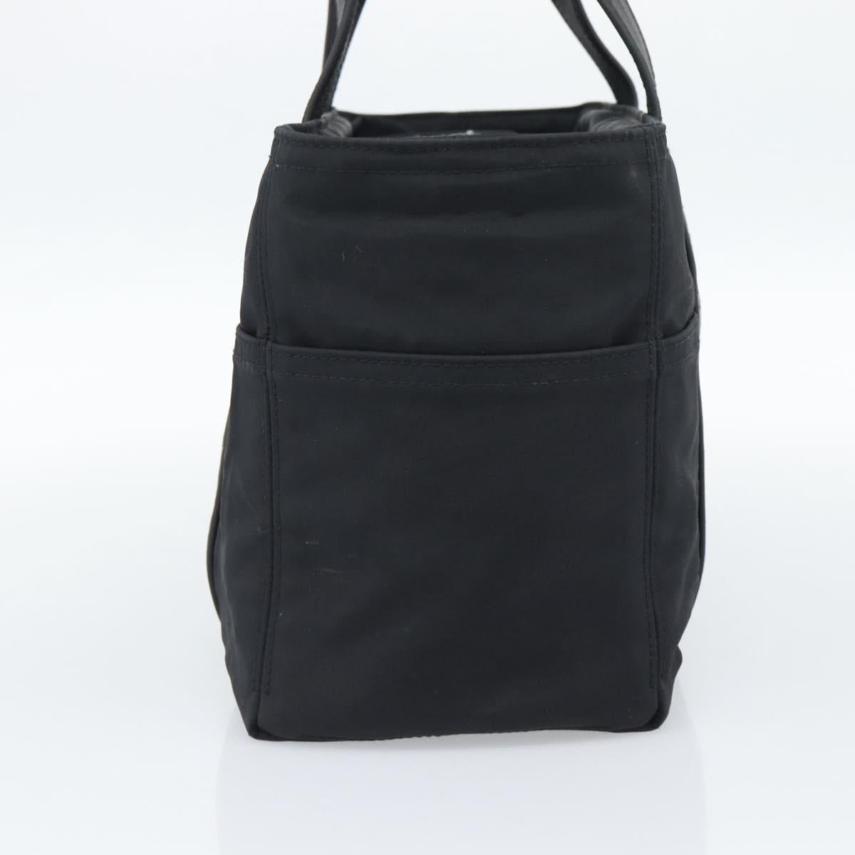 HERMES Acape Luco PM Hand Bag Nylon Black Auth 189796