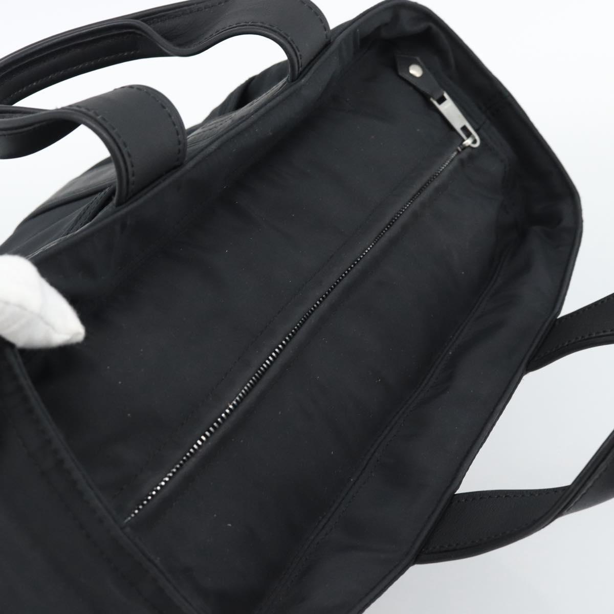 HERMES Acape Luco PM Hand Bag Nylon Black Auth 189796