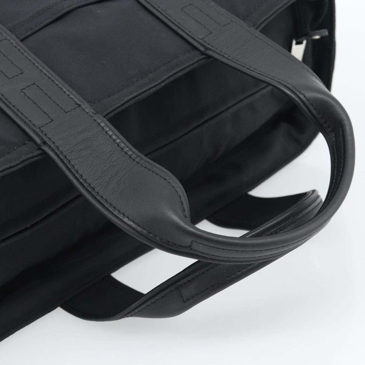 HERMES Acape Luco PM Hand Bag Nylon Black Auth 189796