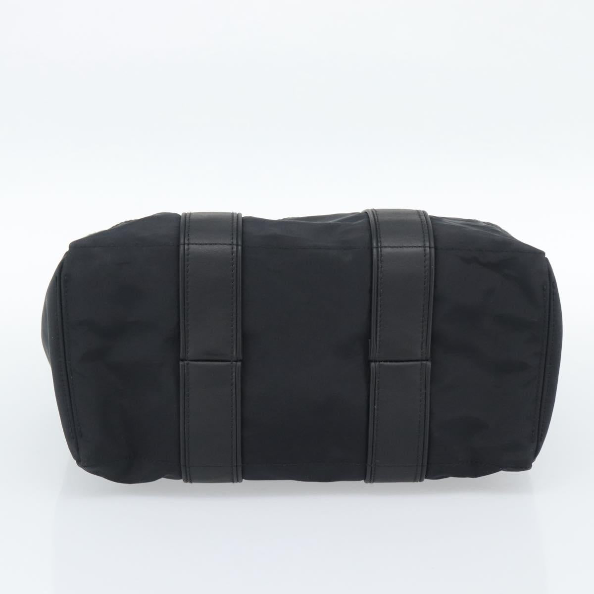 HERMES Acape Luco PM Hand Bag Nylon Black Auth 189796