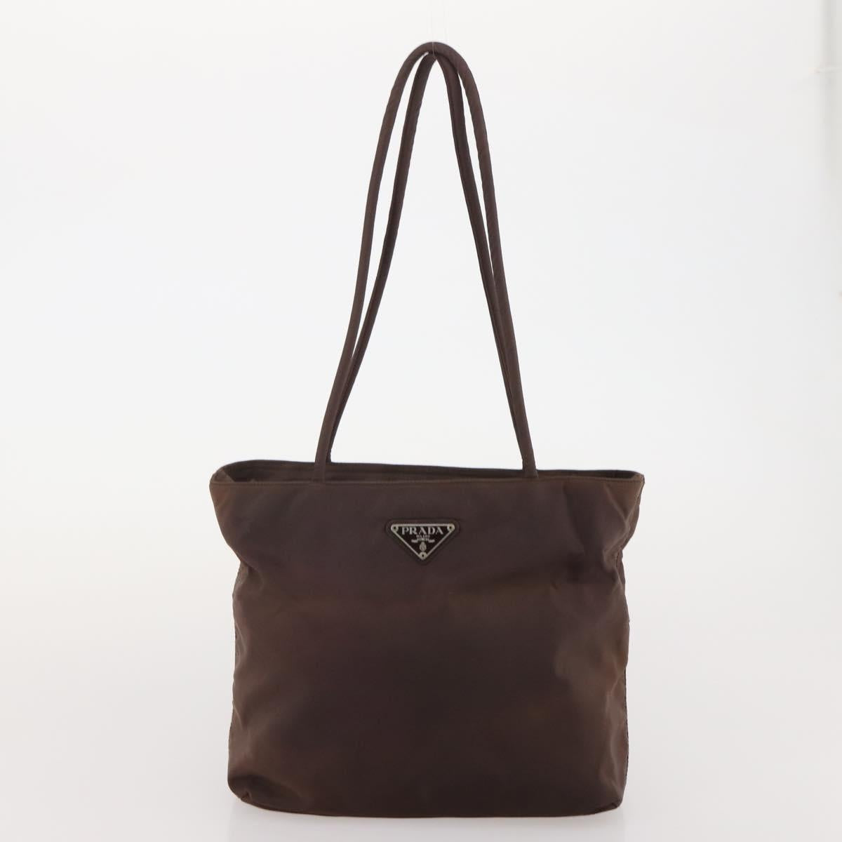 PRADA Hand Bag Nylon 3 Set Black Brown khaki Auth 189799