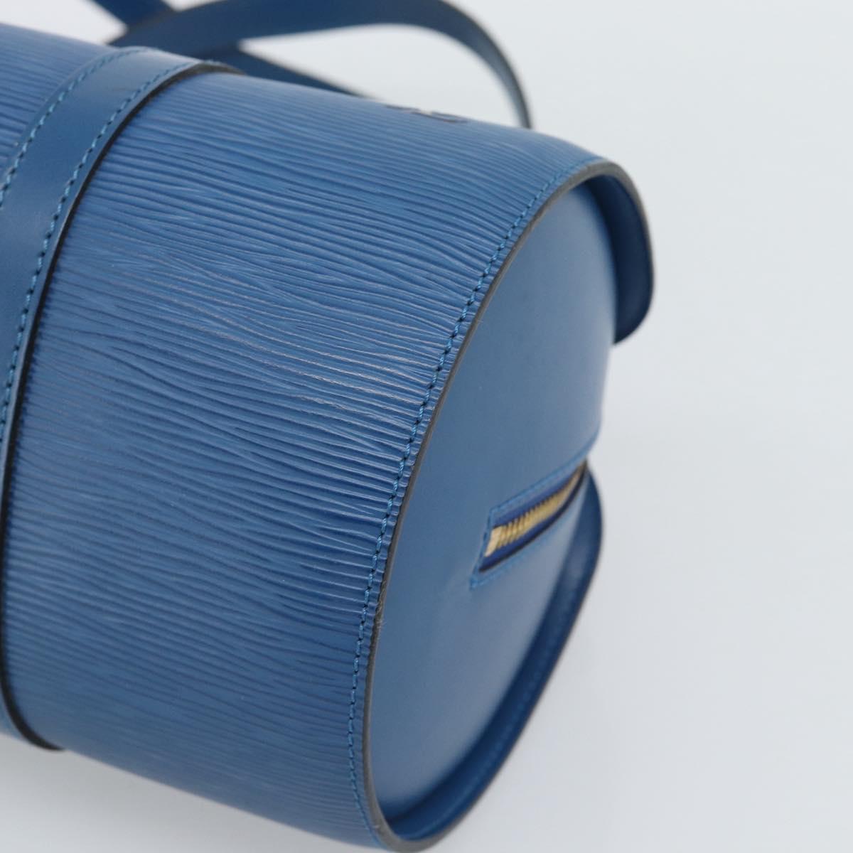 LOUIS VUITTON Epi Soufflot Hand Bag Blue M52225 LV Auth 189801A