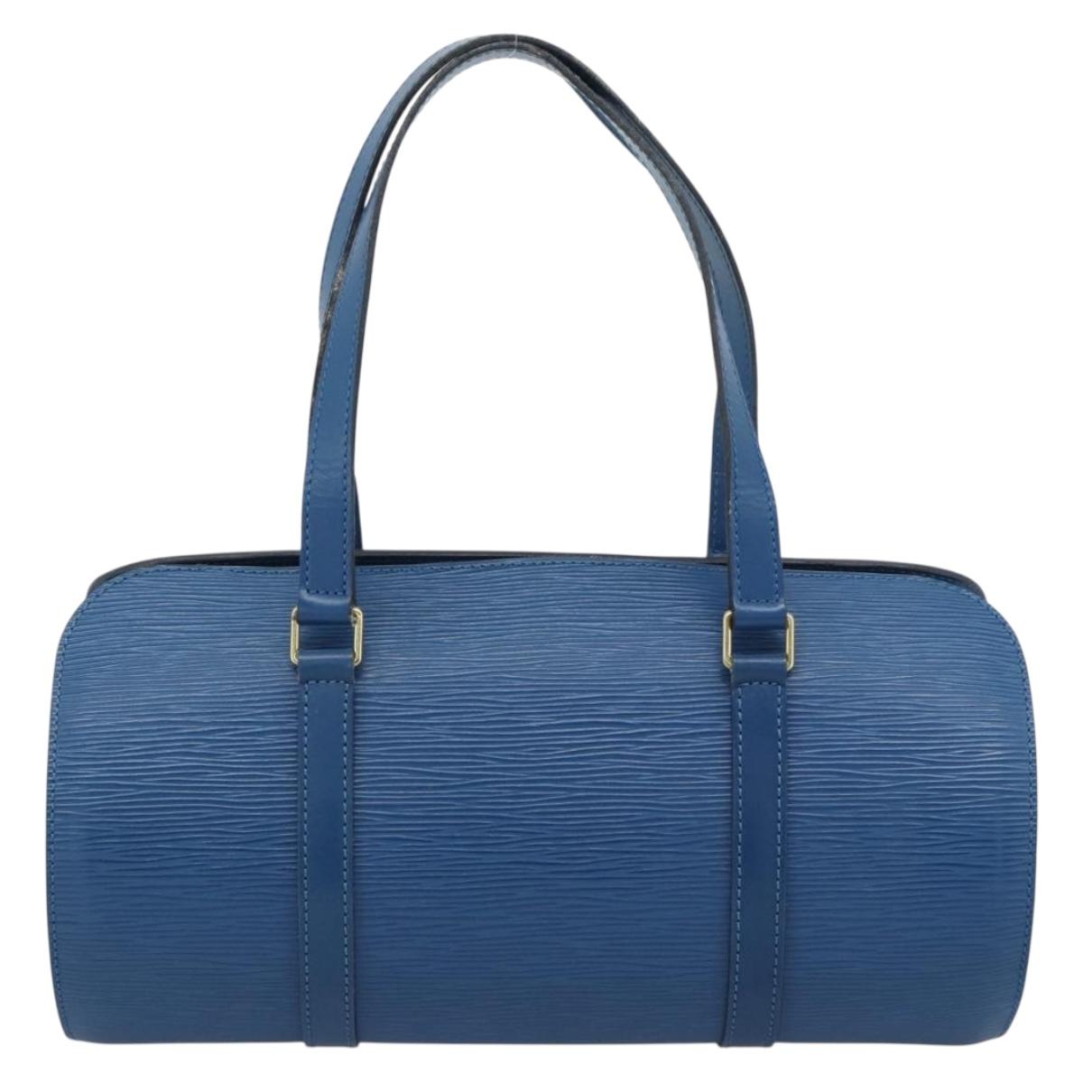 LOUIS VUITTON Epi Soufflot Hand Bag Blue M52225 LV Auth 189801A