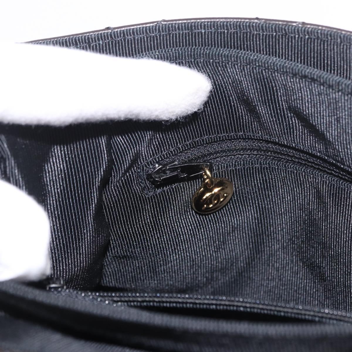 CHANEL Matelasse Backpack Lamb Skin Gold Black CC Auth 189824SAV