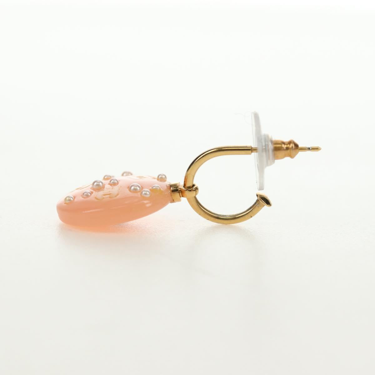 CHANEL COCO Mark Pierce plastic Pink CC Auth 189827M