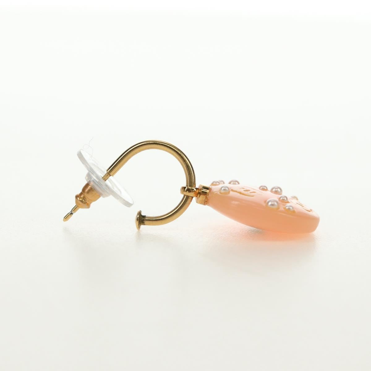 CHANEL COCO Mark Pierce plastic Pink CC Auth 189827M