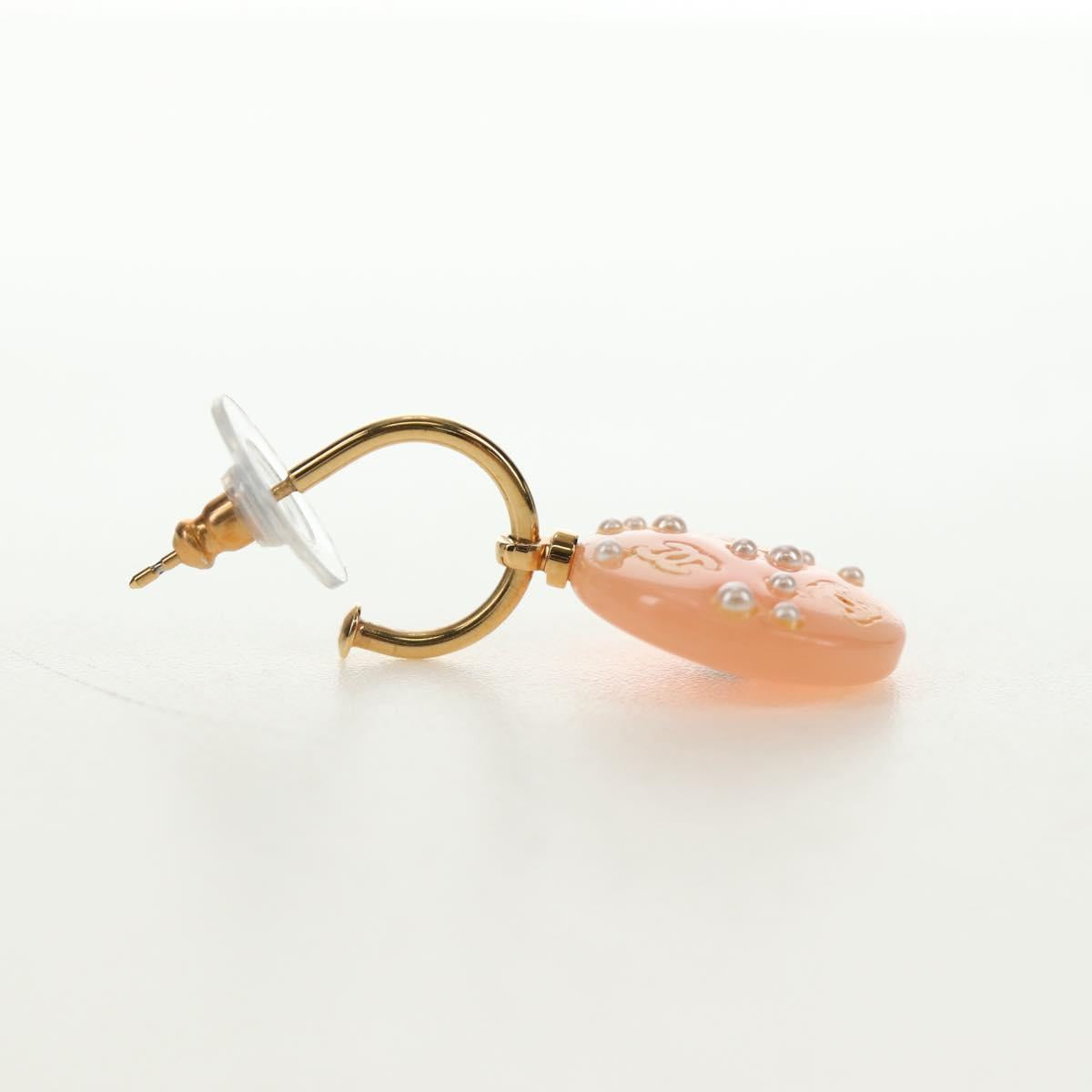 CHANEL COCO Mark Pierce plastic Pink CC Auth 189827M