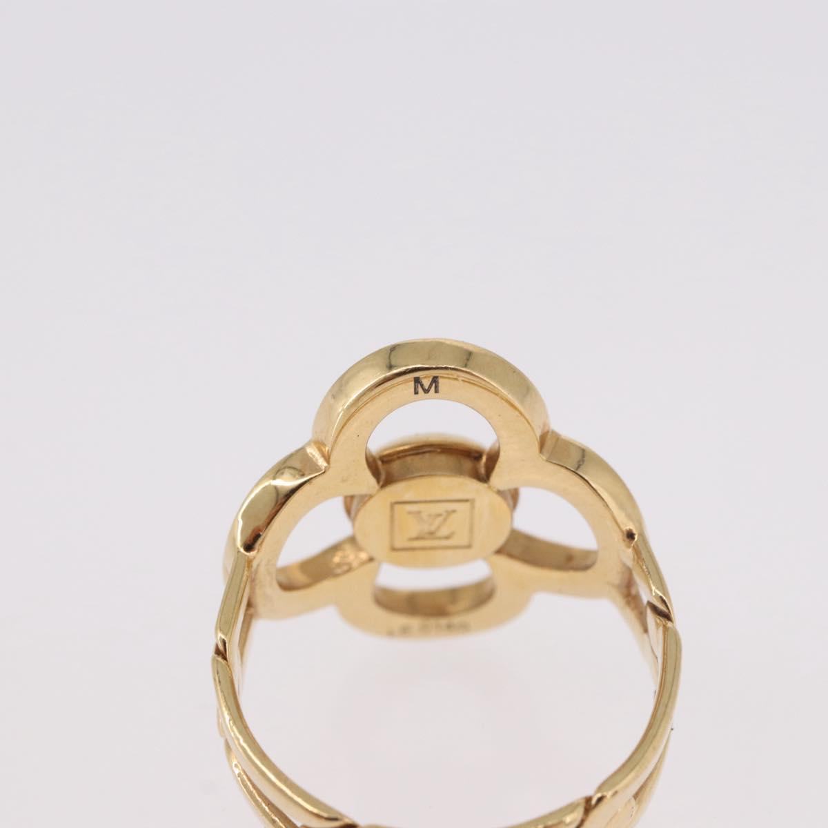 LOUIS VUITTON Berg Flower Power Ring metal Gold Tone LV Auth 189828A