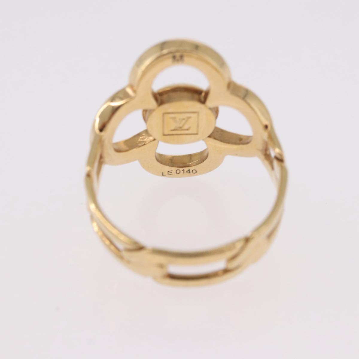 LOUIS VUITTON Berg Flower Power Ring metal Gold Tone LV Auth 189828A