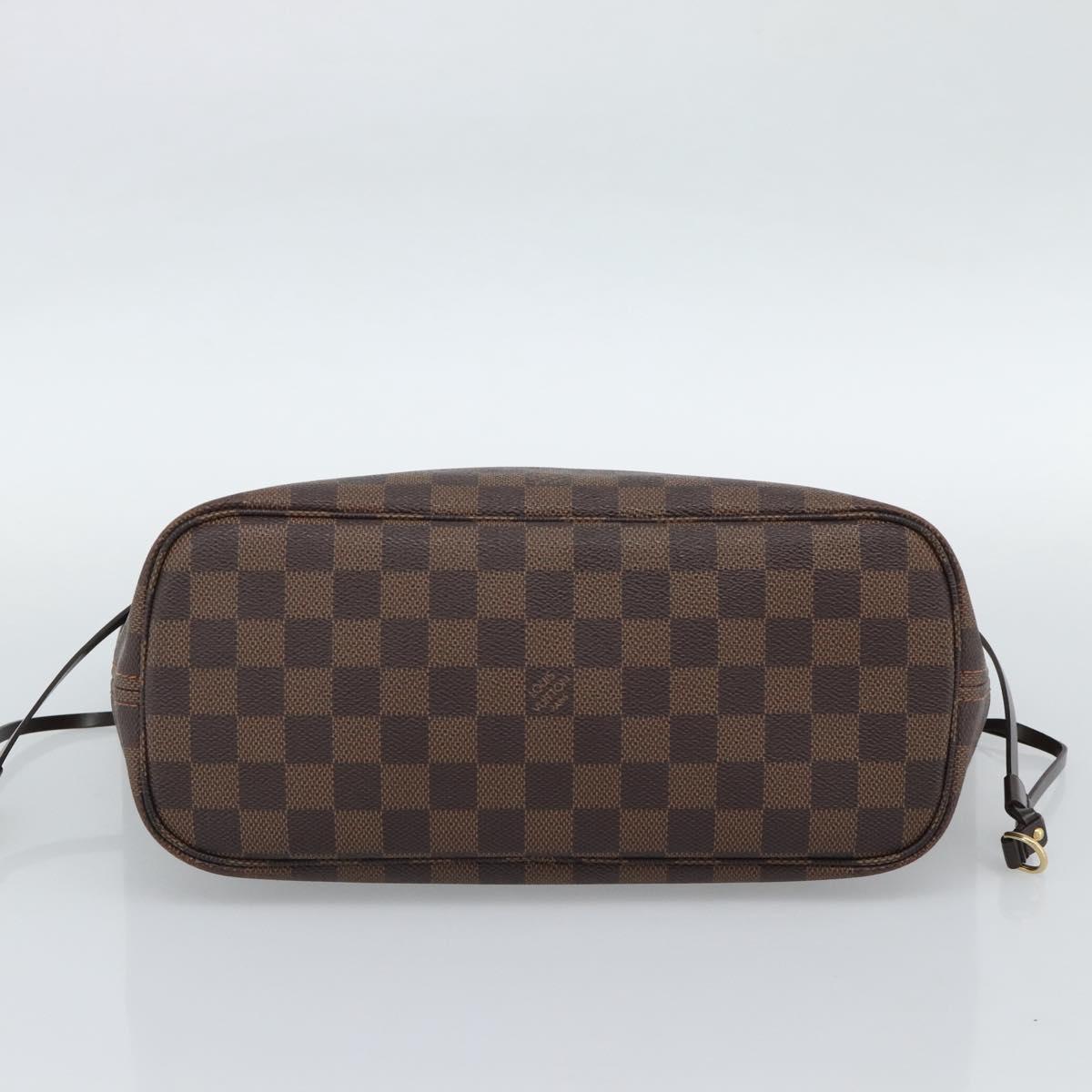 LOUIS VUITTON Damier Ebene Neverfull PM Tote Bag N51109 LV Auth 189833
