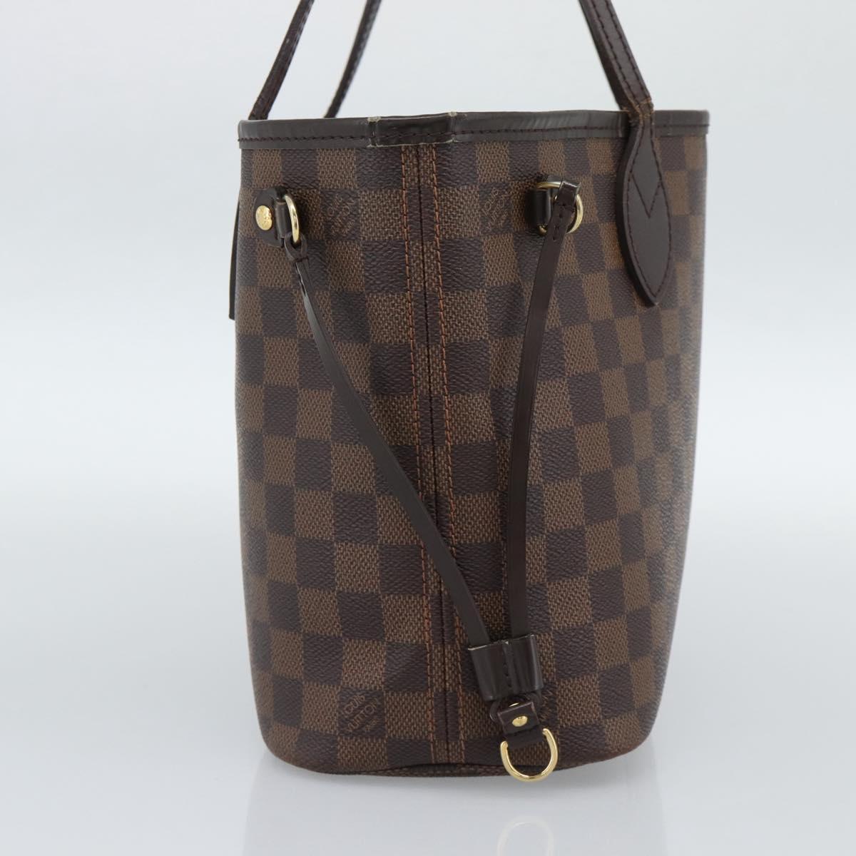 LOUIS VUITTON Damier Ebene Neverfull PM Tote Bag N51109 LV Auth 189833