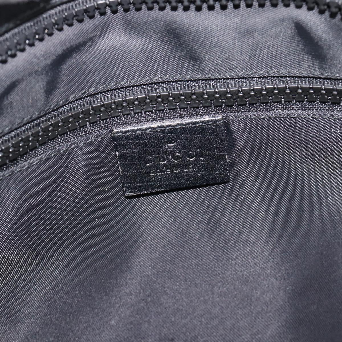 GUCCI GG Supreme Shoulder Bag PVC Black Silver 162904 Auth 189839