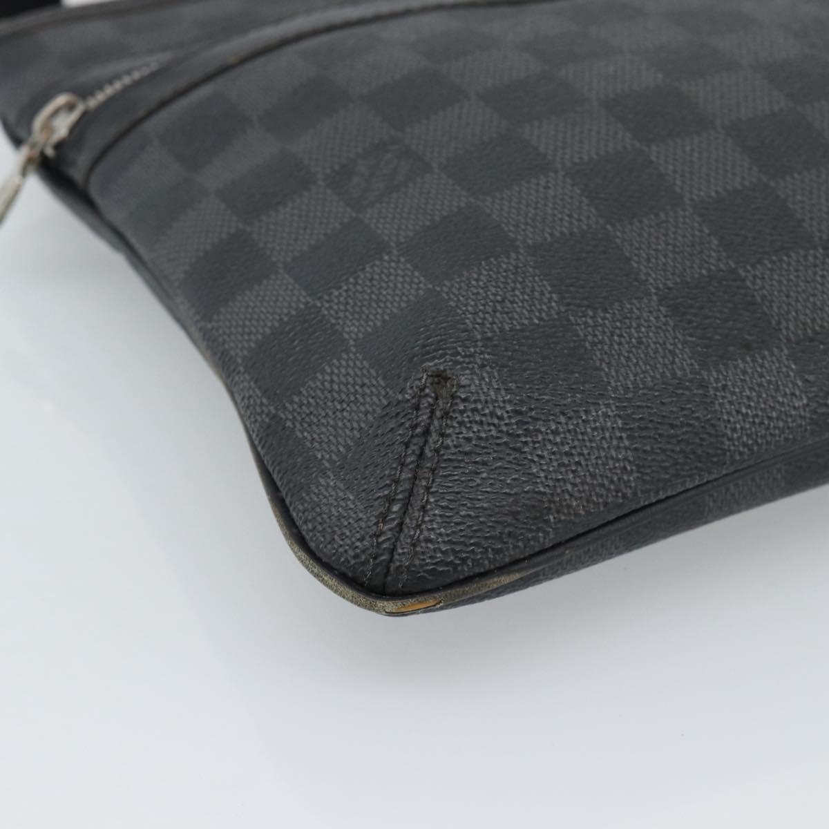 LOUIS VUITTON Damier Graphite Tomas Shoulder Bag N58028 LV Auth 189840