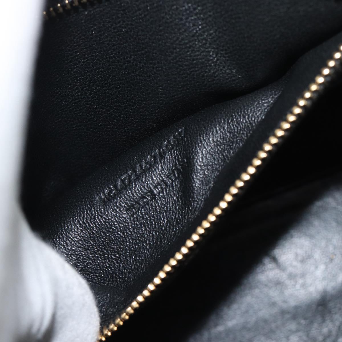 SAINT LAURENT Baby Kabas Hand Bag Leather 2way White Gold Auth 189853