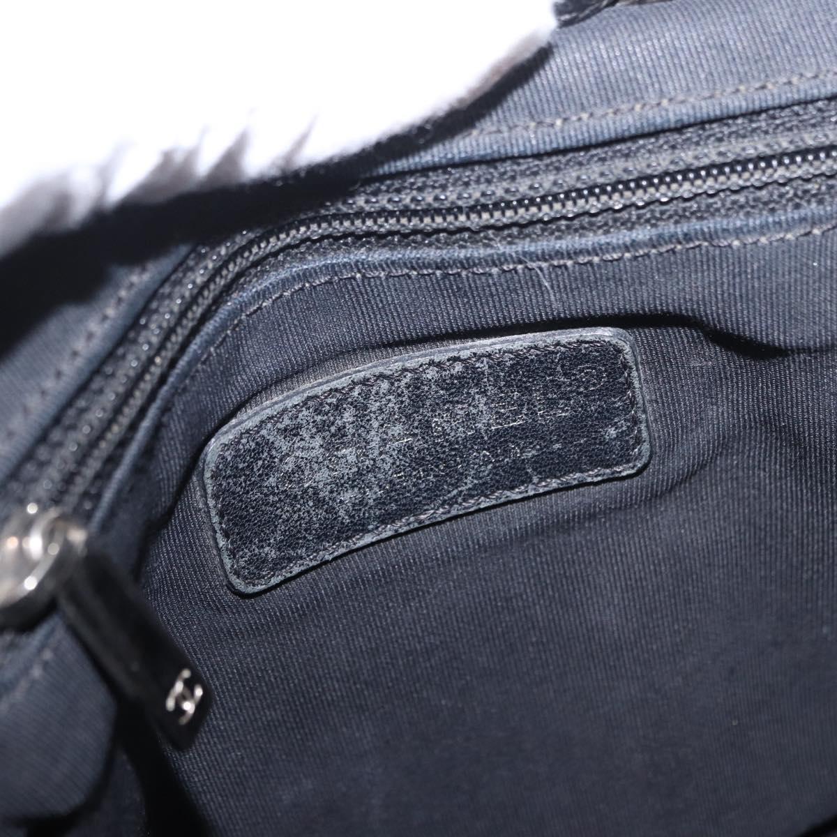 CHANEL Matelasse Backpack Lamb Skin Black Silver CC Auth 189859M