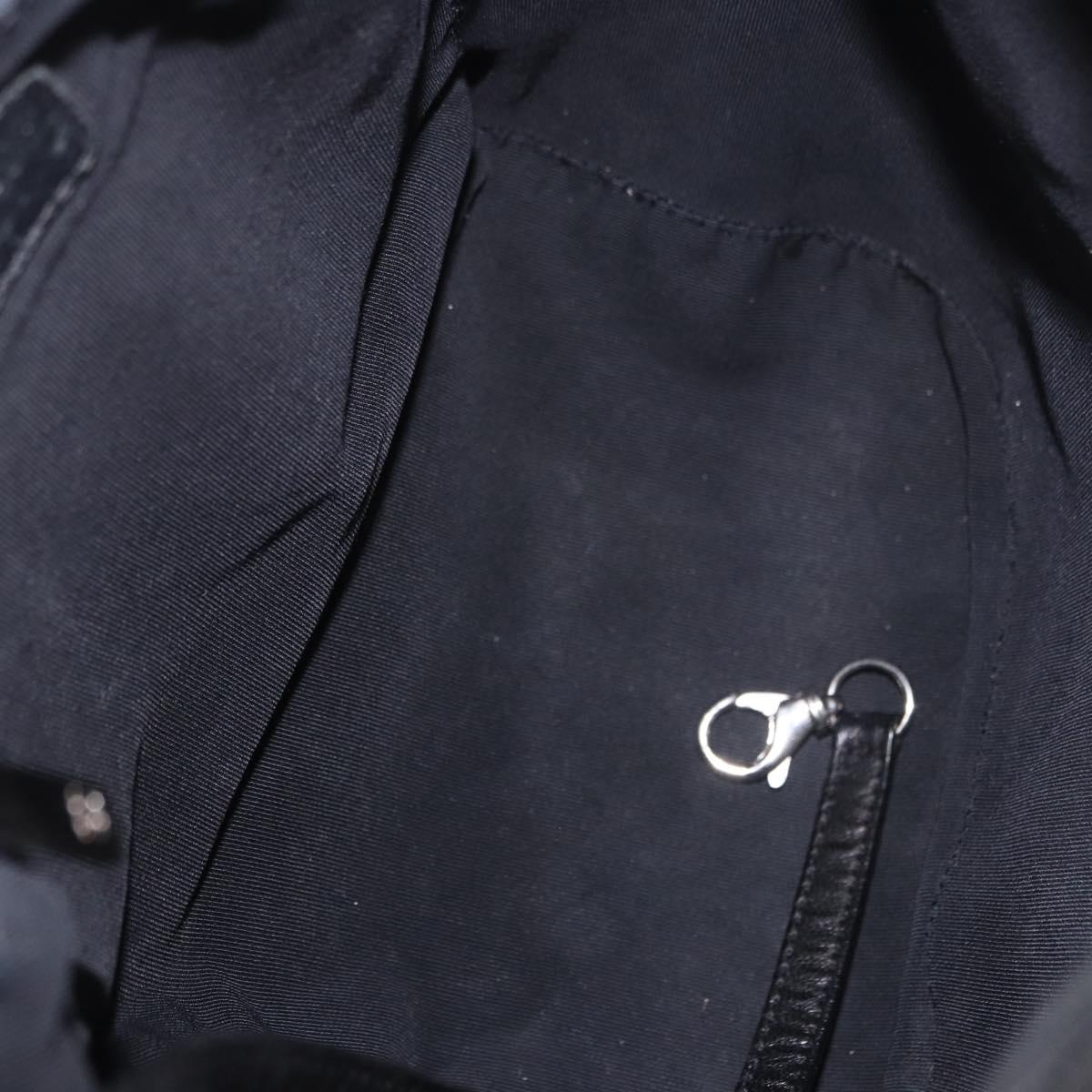 CHANEL Matelasse Backpack Lamb Skin Black Silver CC Auth 189859M