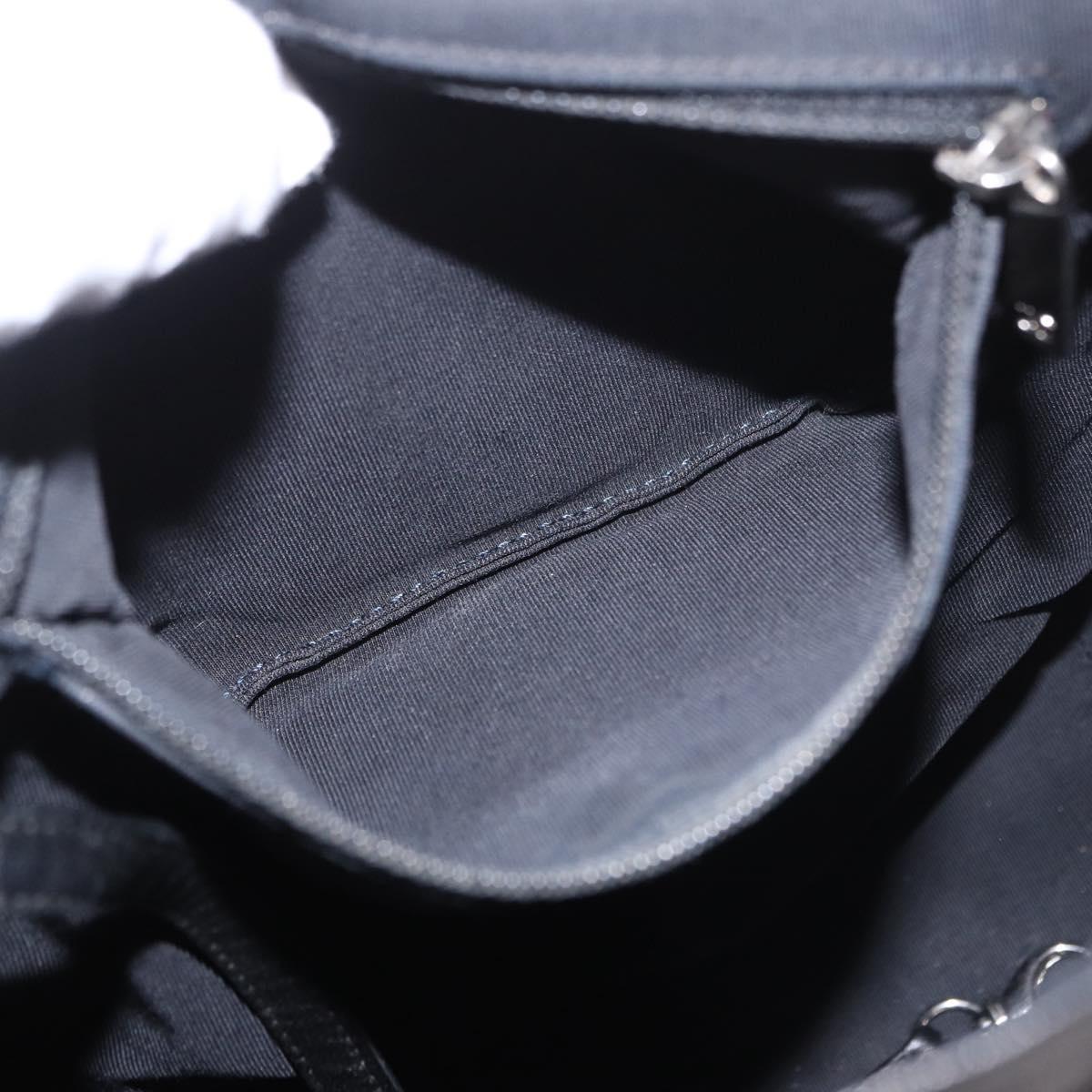 CHANEL Matelasse Backpack Lamb Skin Black Silver CC Auth 189859M