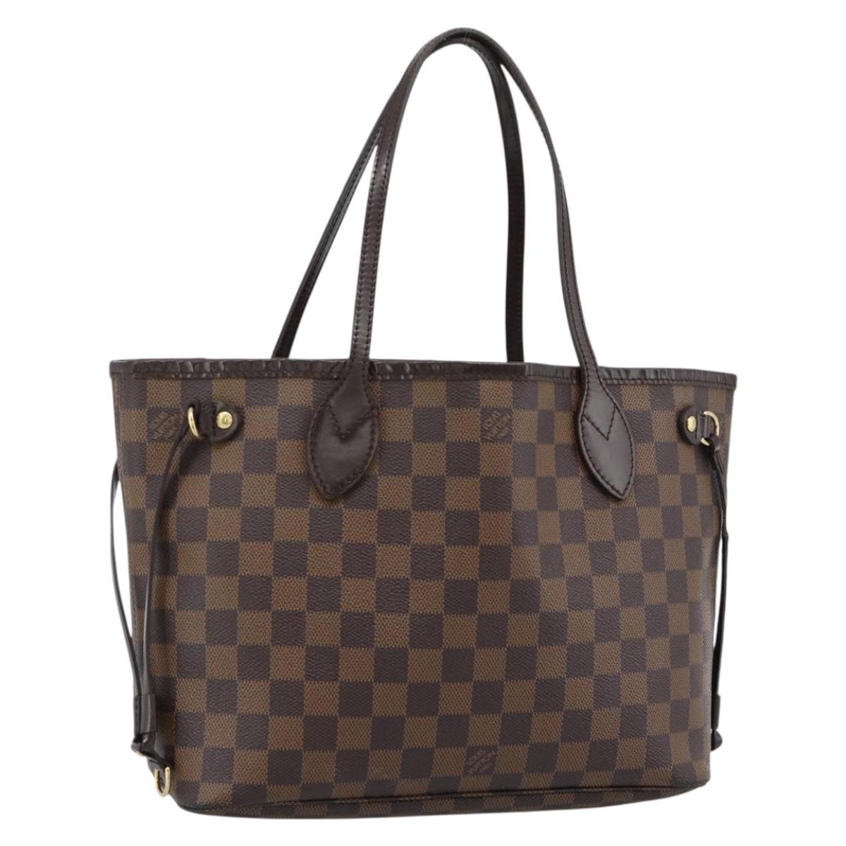 LOUIS VUITTON Damier Ebene Neverfull PM Tote Bag N51109 LV Auth 189866A