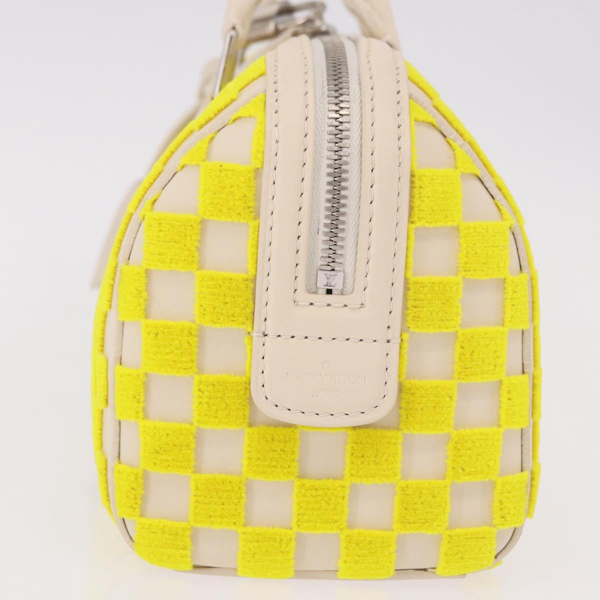 LOUIS VUITTON Damier Cubic Speedy EW Bag Leather Yellow M48912 LV Auth 189876SM