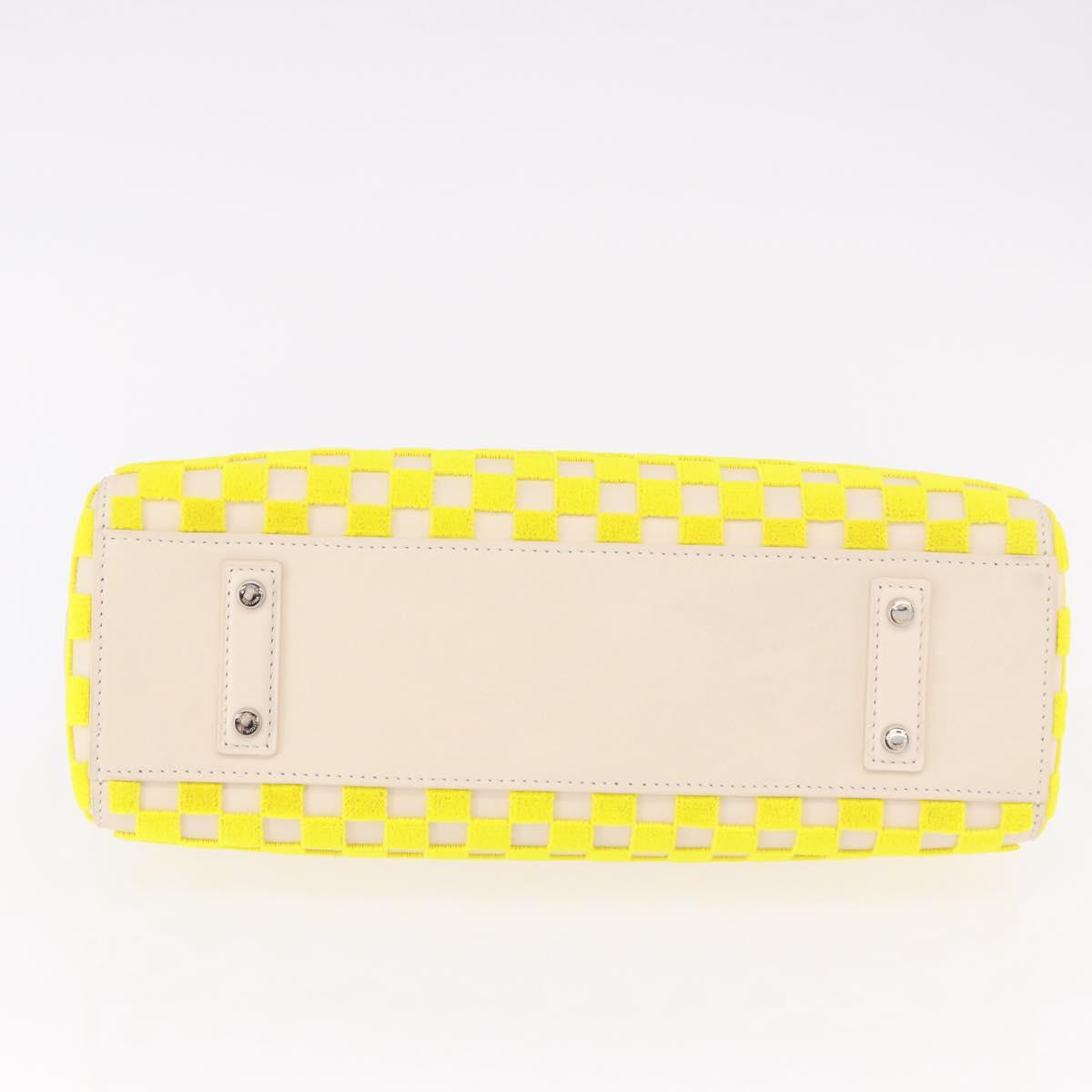 LOUIS VUITTON Damier Cubic Speedy EW Bag Leather Yellow M48912 LV Auth 189876SM