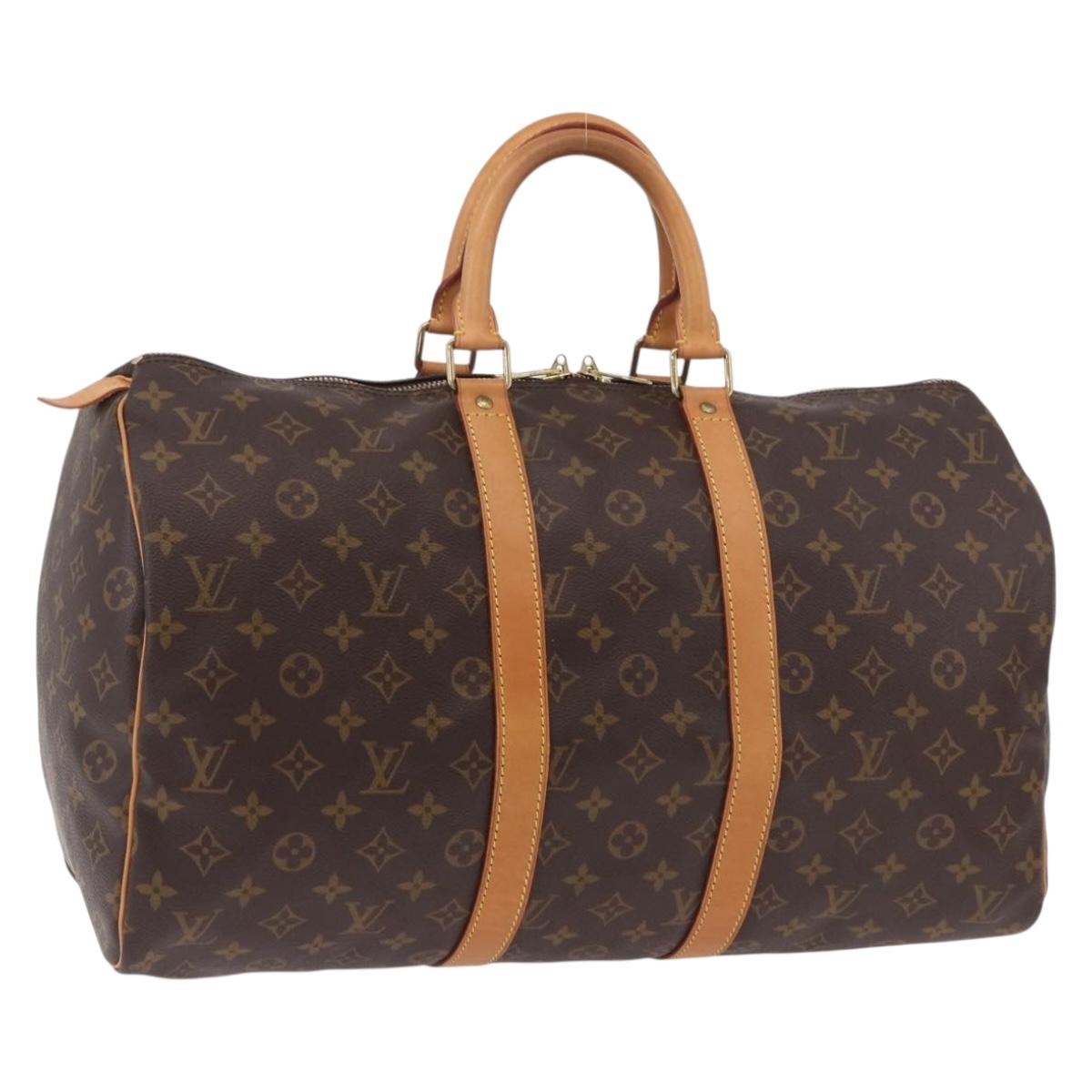 LOUIS VUITTON Monogram Keepall 45 Boston Bag M41428 LV Auth 189878V