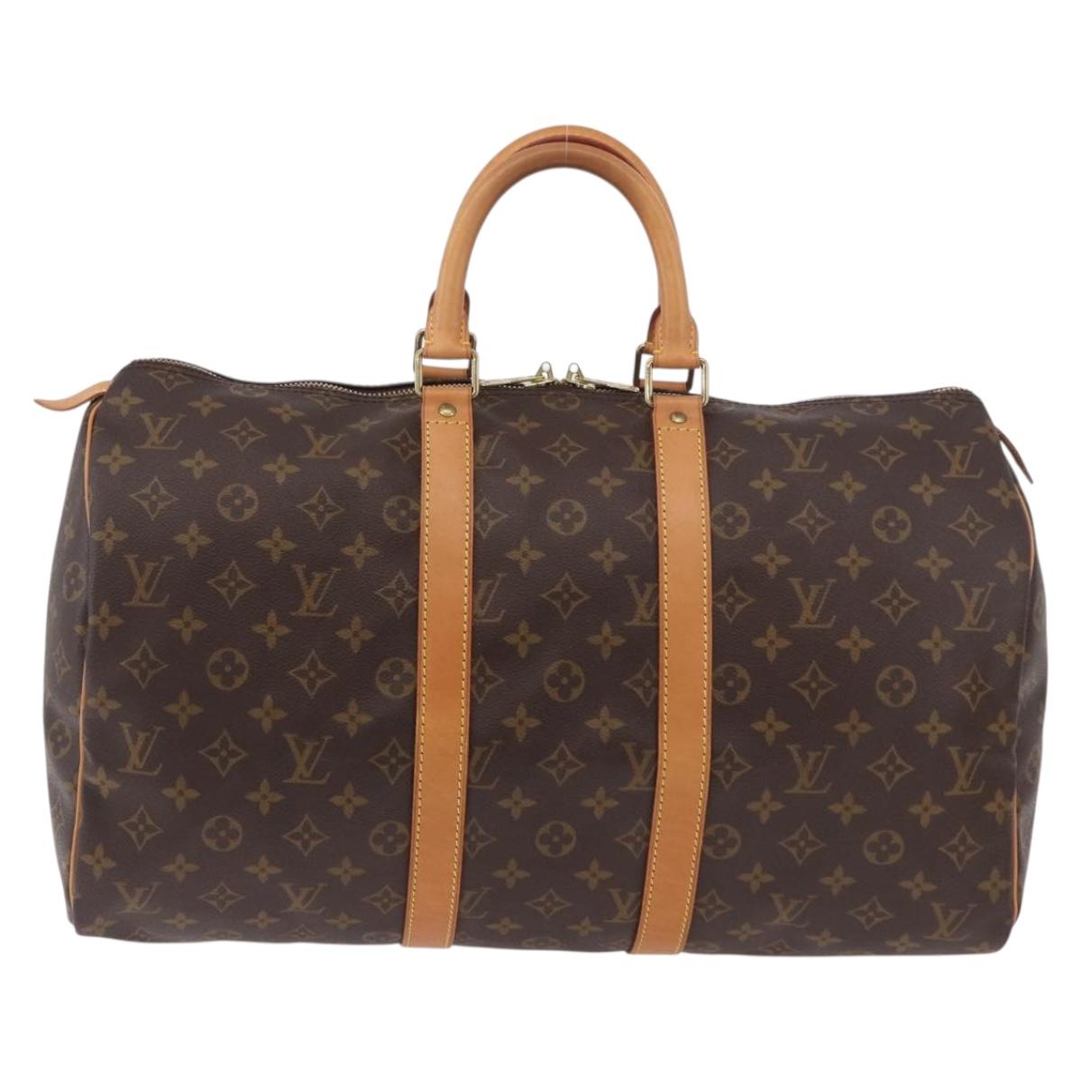 LOUIS VUITTON Monogram Keepall 45 Boston Bag M41428 LV Auth 189878V