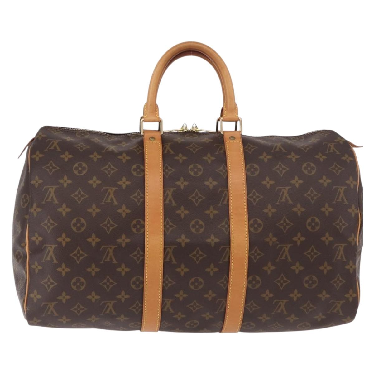 LOUIS VUITTON Monogram Keepall 45 Boston Bag M41428 LV Auth 189878V