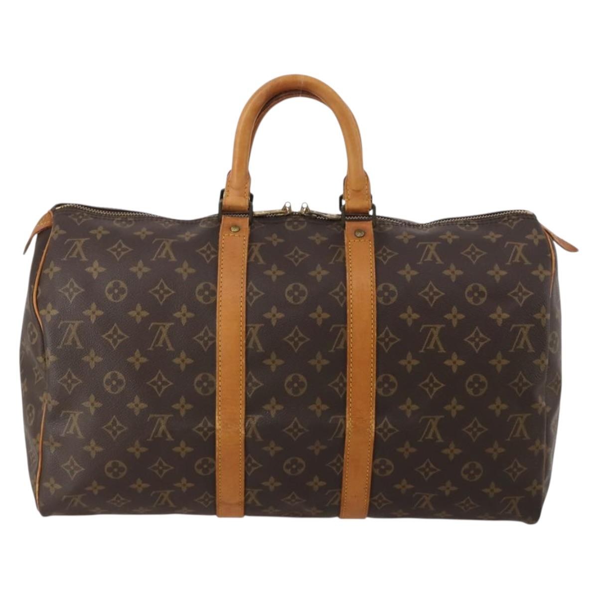 LOUIS VUITTON Monogram Keepall 45 Boston Bag M41428 LV Auth 189882