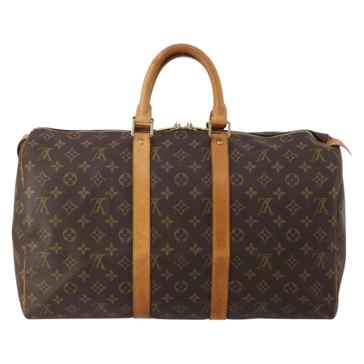 LOUIS VUITTON Monogram Keepall 45 Boston Bag M41428 LV Auth 189883