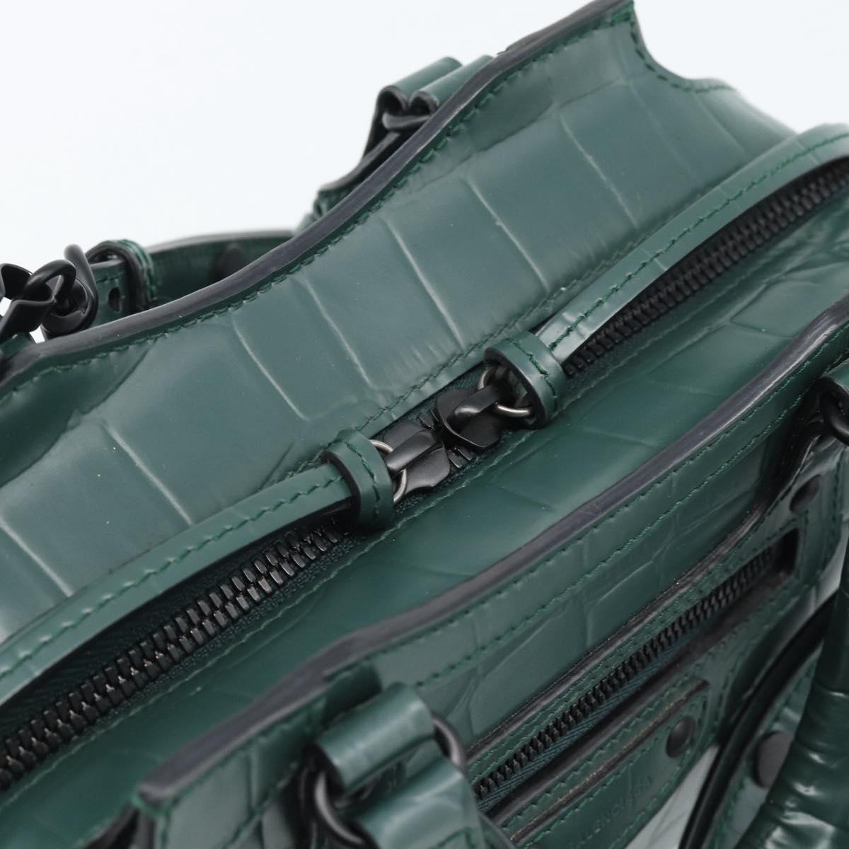 BALENCIAGA Neo Classic City Hand Bag Leather 2way Green 638524 Auth 189890SM