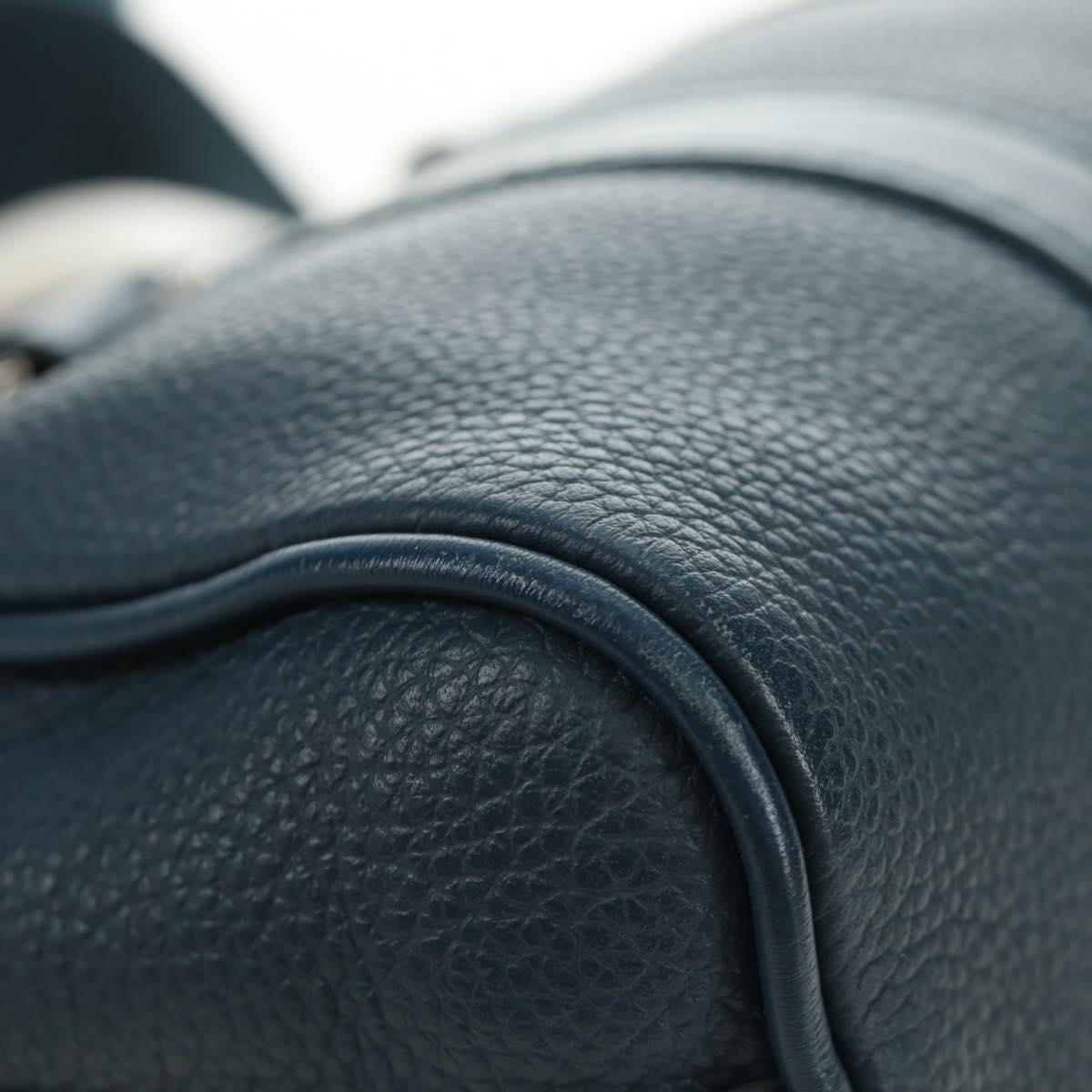 LOUIS VUITTON Aerogram Keepall XS Bag Leather Blue M81003 LV Auth 189893M
