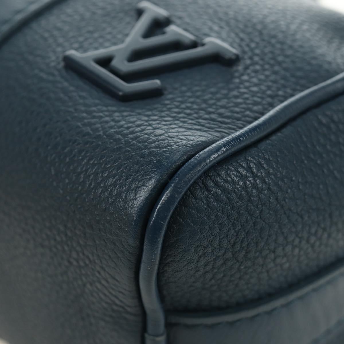 LOUIS VUITTON Aerogram Keepall XS Bag Leather Blue M81003 LV Auth 189893M
