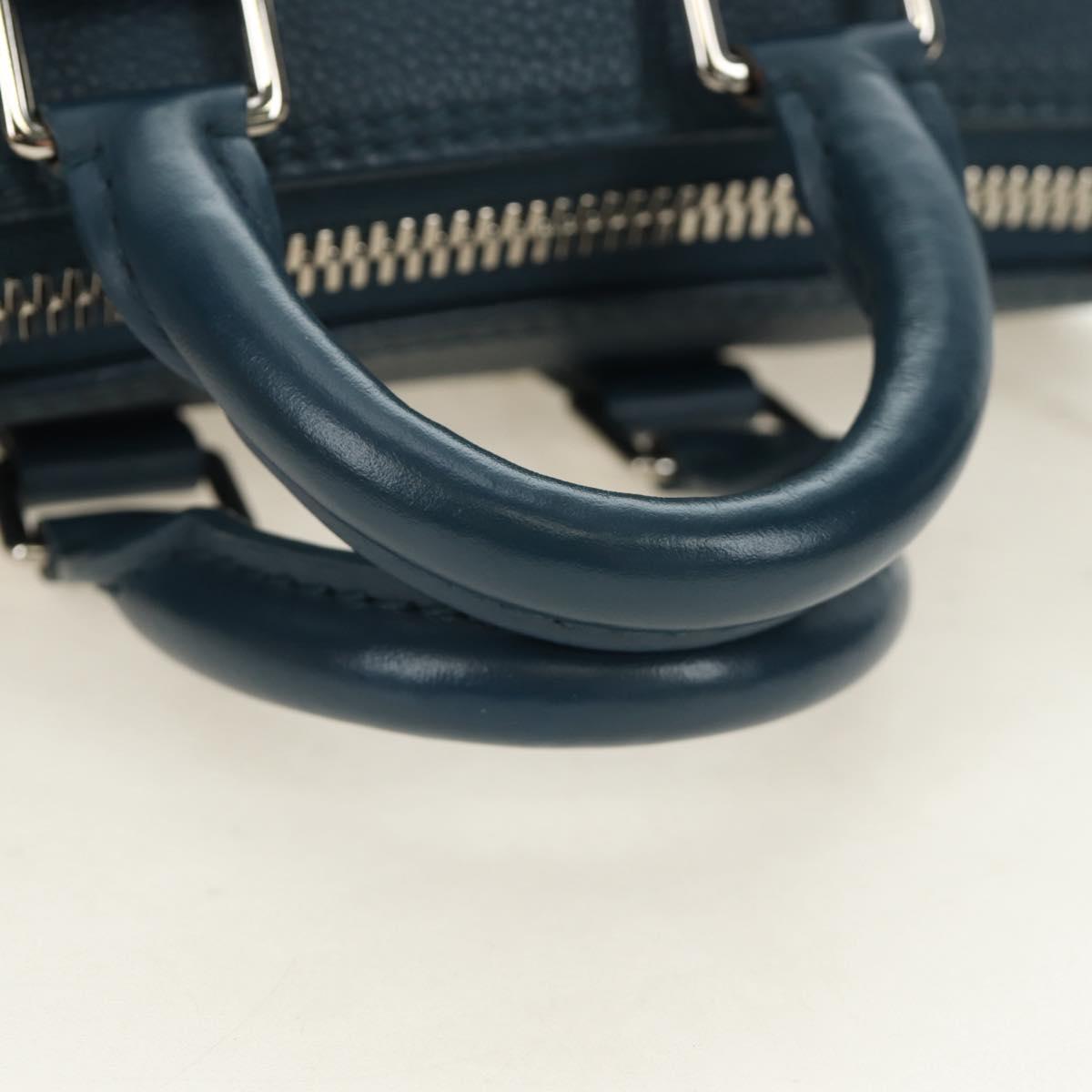 LOUIS VUITTON Aerogram Keepall XS Bag Leather Blue M81003 LV Auth 189893M