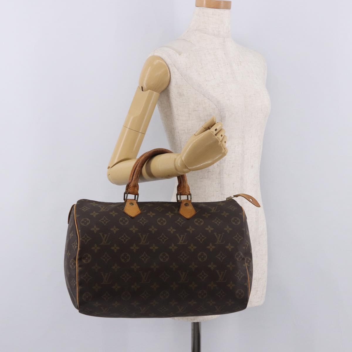 LOUIS VUITTON Monogram Speedy 35 Hand Bag M41524 LV Auth 189900