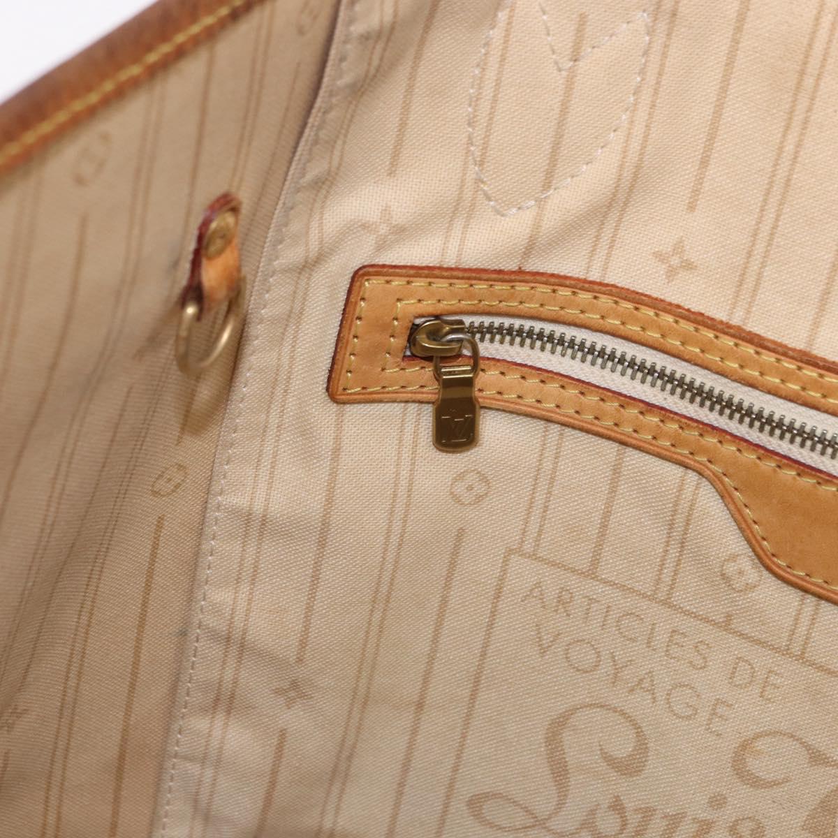 LOUIS VUITTON Damier Azur Neverfull MM Tote Bag N41605 LV Auth 189906