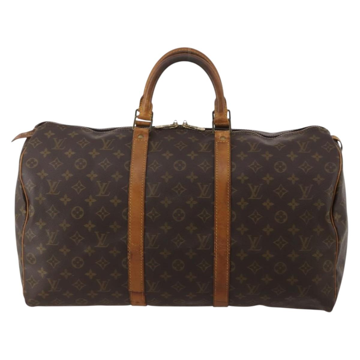 LOUIS VUITTON Monogram Keepall 50 Boston Bag M41426 LV Auth 189909