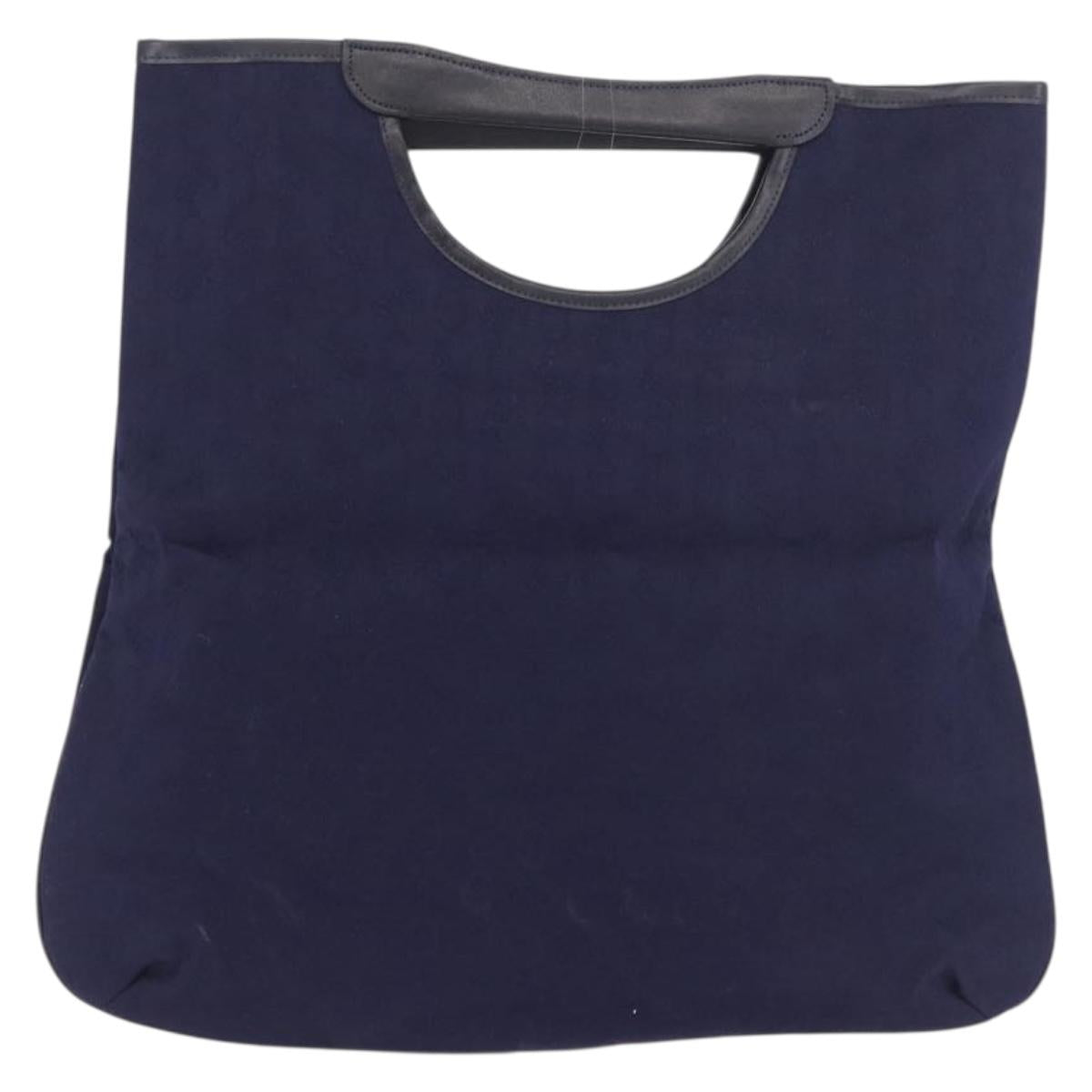 CELINE C Sulky Hand Bag Canvas Navy Auth 189917A