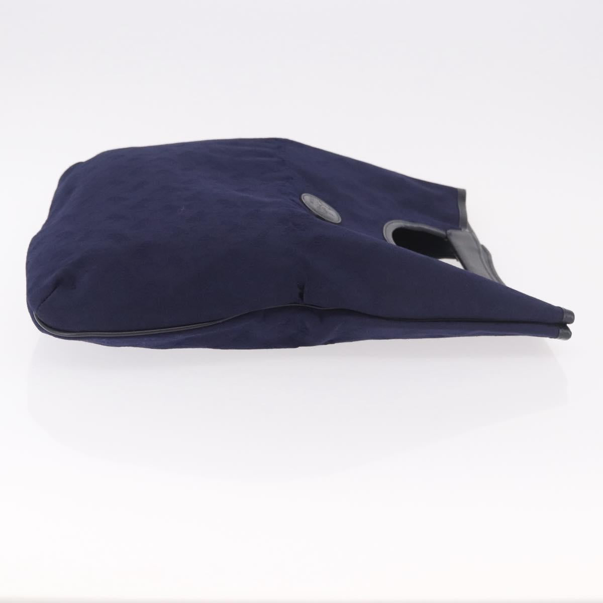 CELINE C Sulky Hand Bag Canvas Navy Auth 189917A