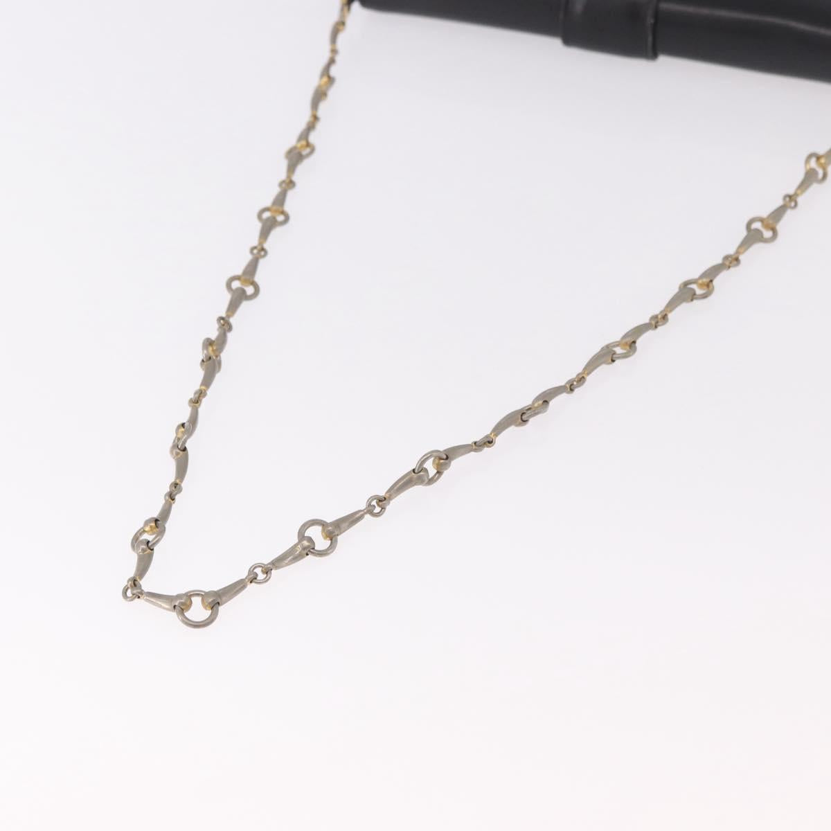GUCCI Horsebit Chain Shoulder Bag Leather Black Gold Auth 189930