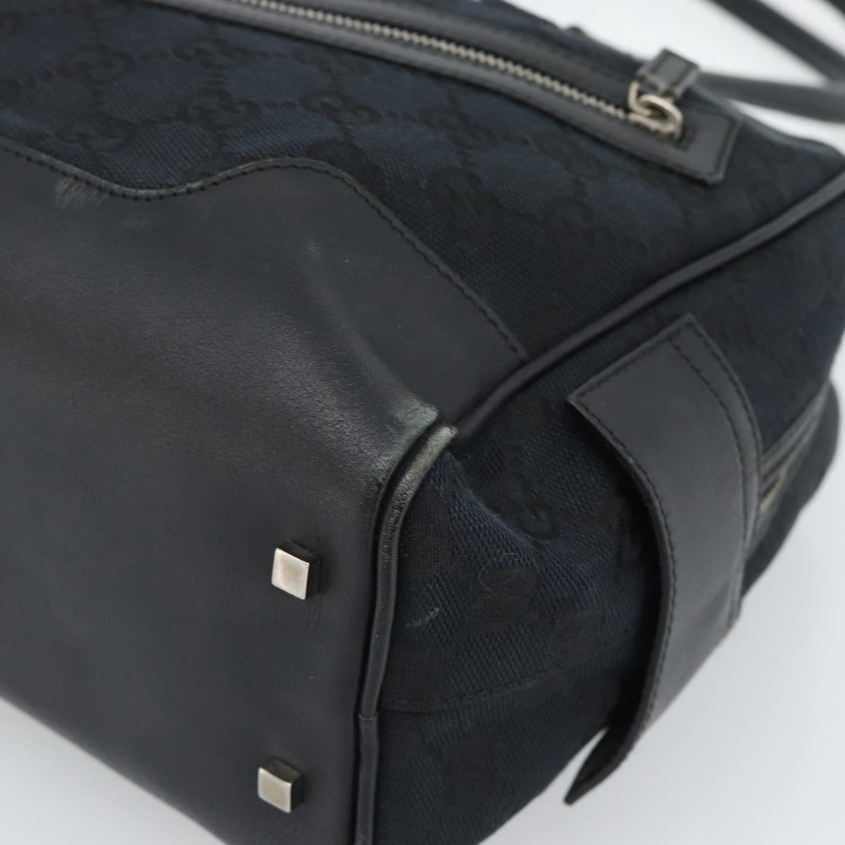 GUCCI GG Canvas Hand Bag Black Silver 002 1115 Auth 189936