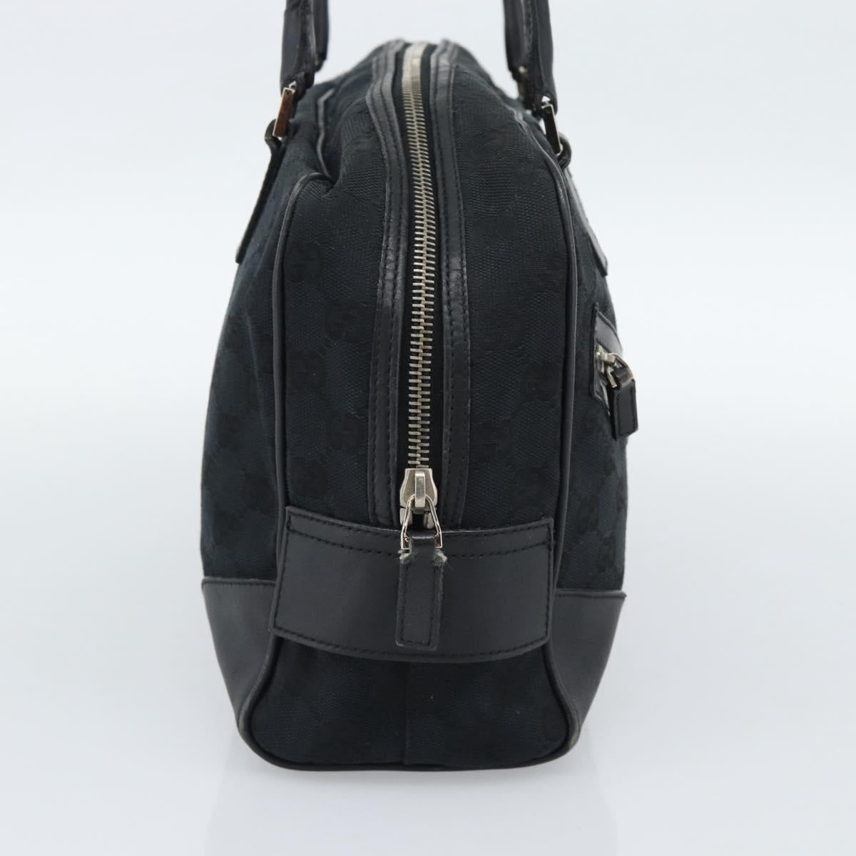 GUCCI GG Canvas Hand Bag Black Silver 002 1115 Auth 189936