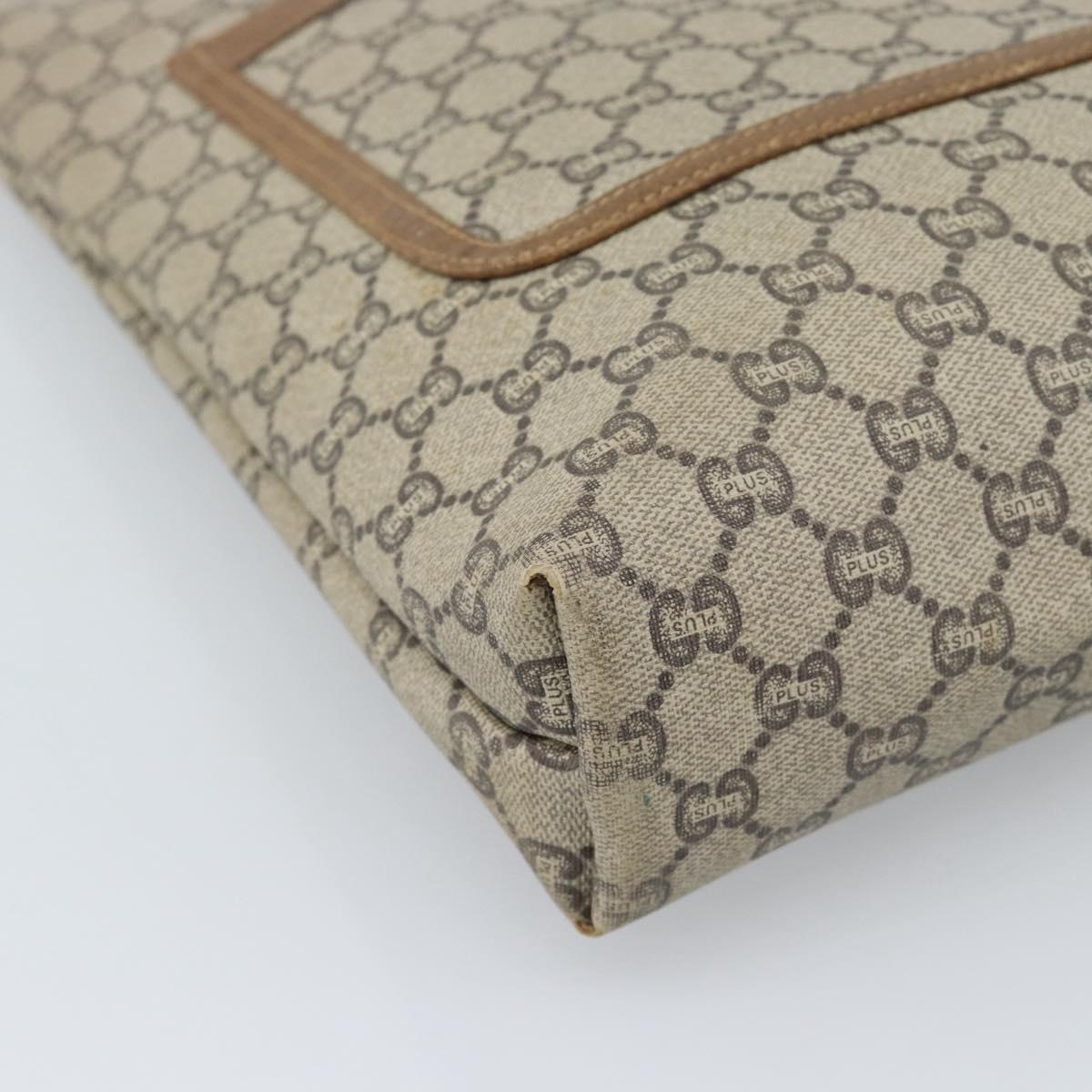 GUCCI GG Supreme Web Sherry Line Tote Bag PVC Beige Gold Auth 189947