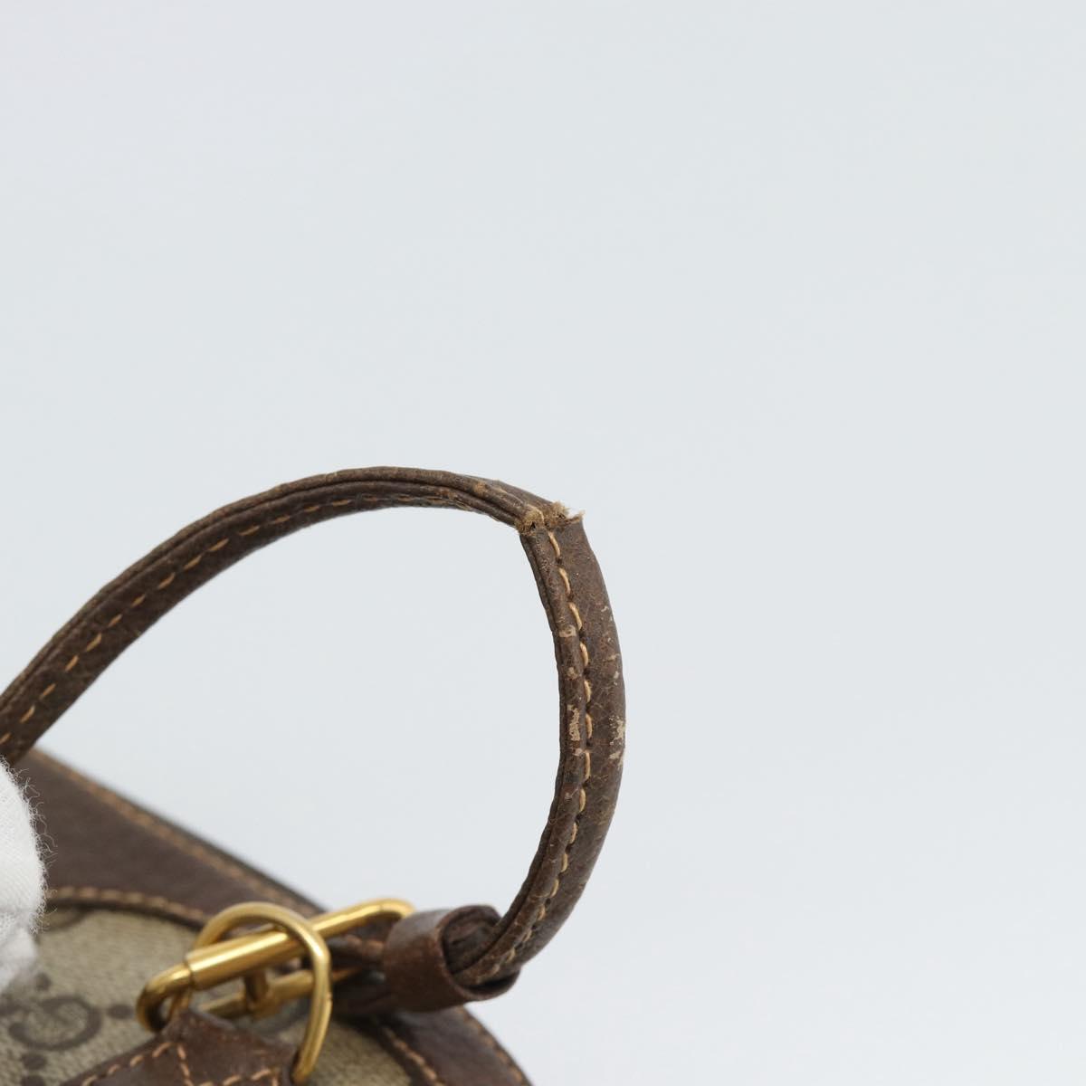 GUCCI GG Supreme Web Sherry Line Bag PVC Beige Gold 904 02 047 Auth 189958