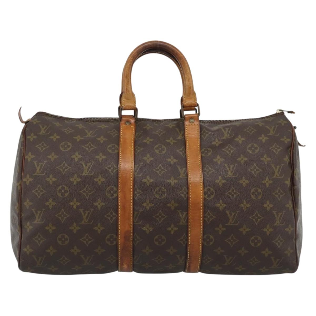 LOUIS VUITTON Monogram Keepall 45 Boston Bag M41428 LV Auth 189964