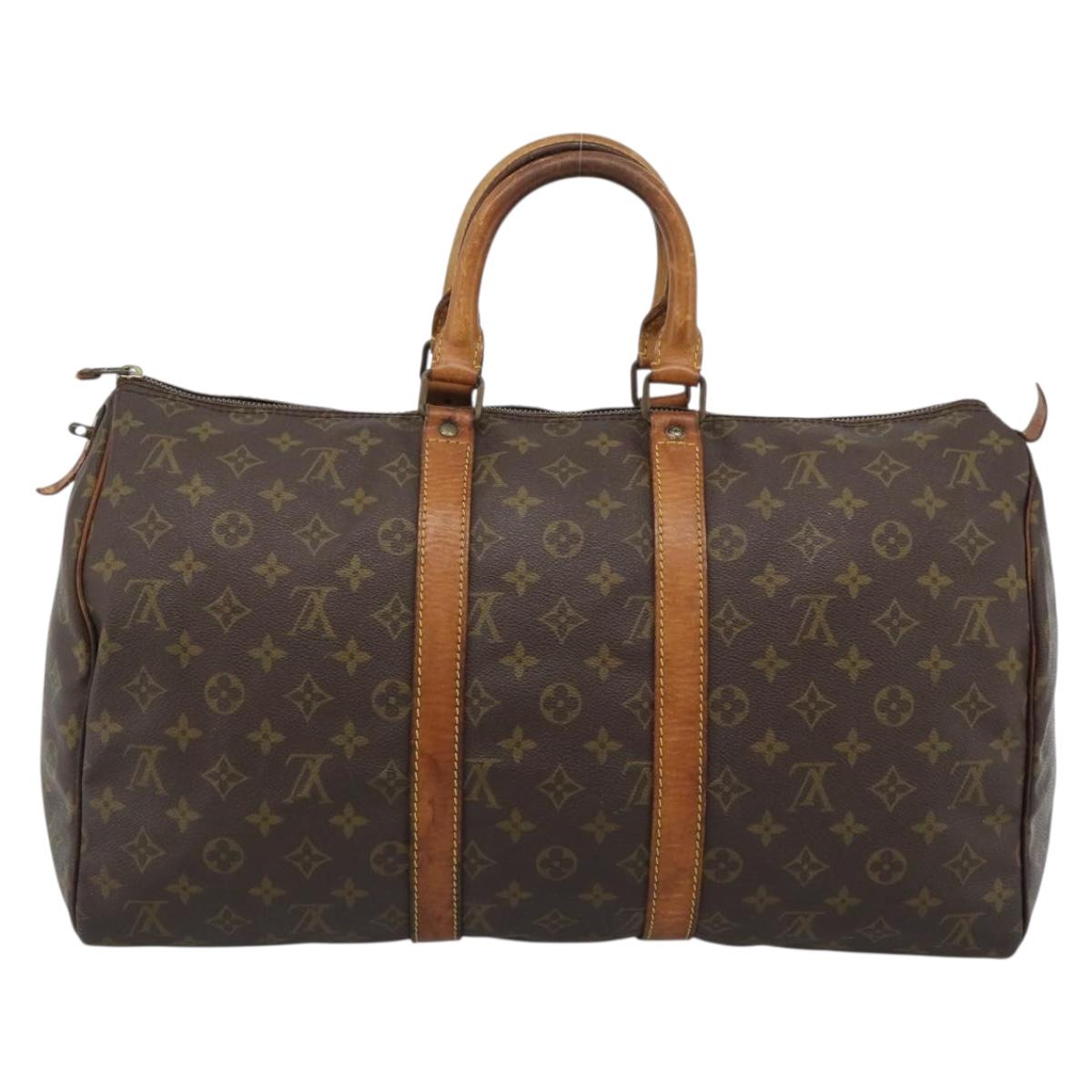 LOUIS VUITTON Monogram Keepall 45 Boston Bag M41428 LV Auth 189964