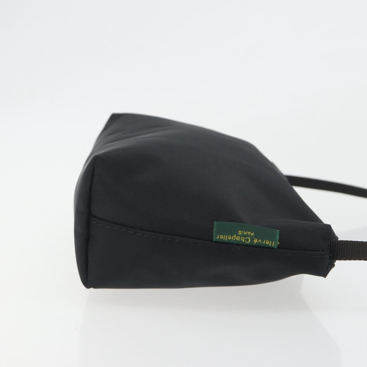 Herve Chapelier Shoulder Bag Canvas Black Auth 189983A