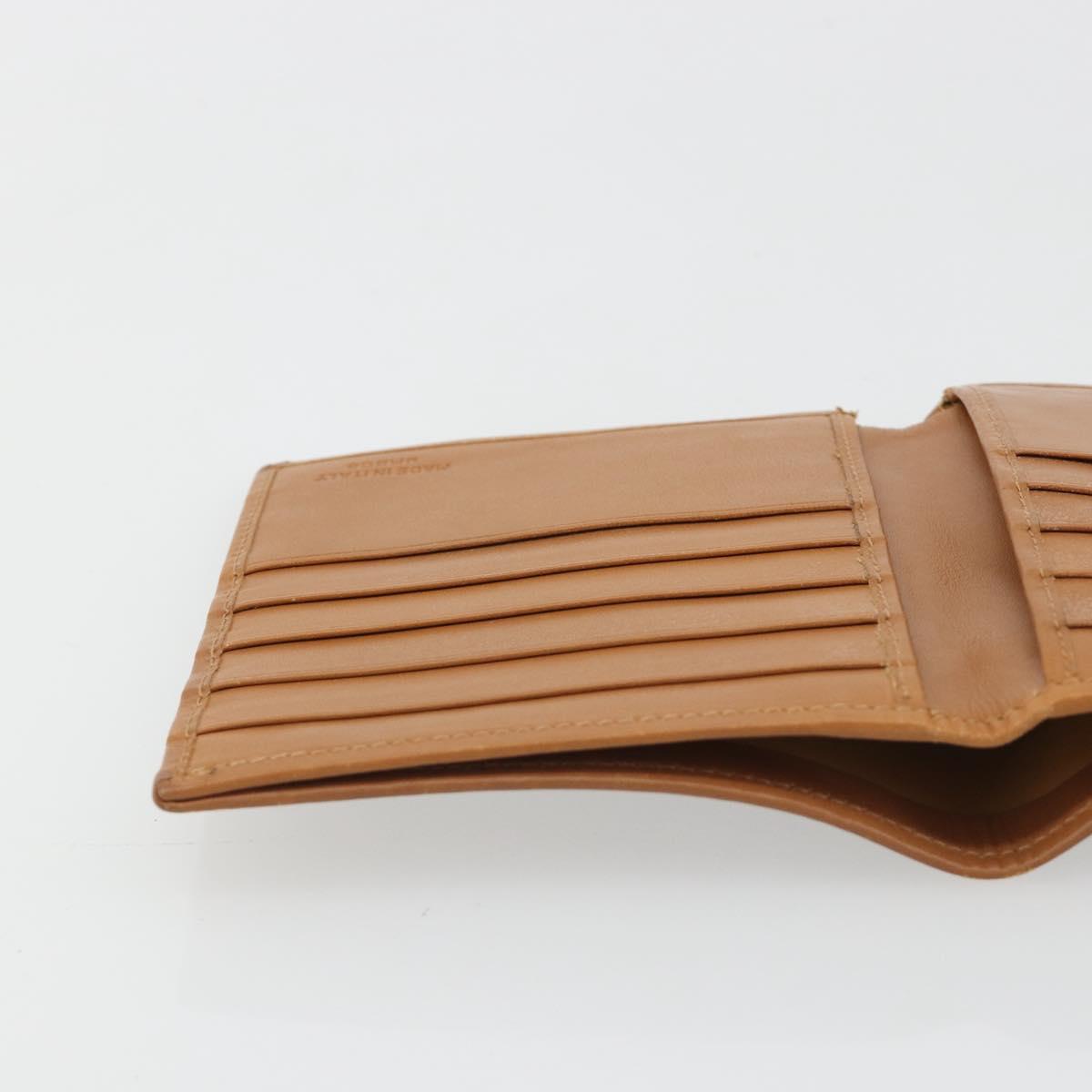 CELINE Macadam Canvas Compact Wallet PVC Leather Brown Auth 189986A