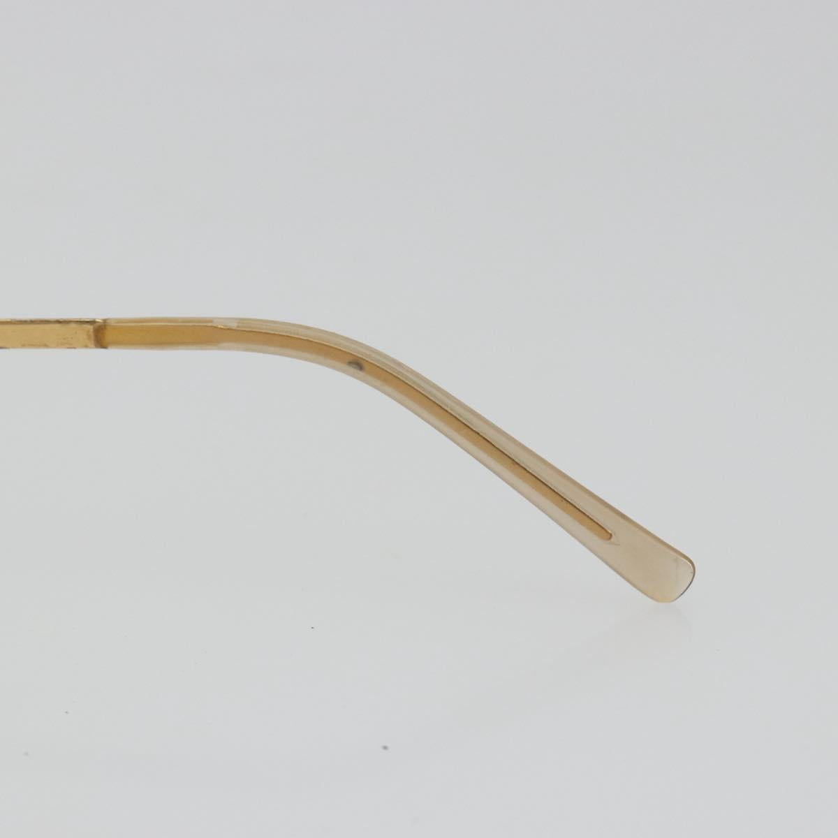 CHANEL COCO Mark Sunglasses Metal Gold Tone CC Auth 189994